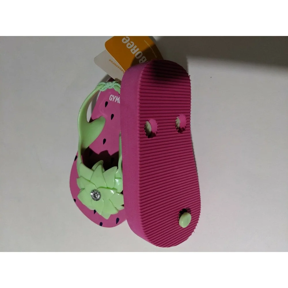 Gymboree Girls Size 5-6 Sandals Pink Green NEW